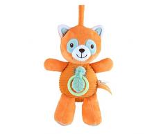 Chicco Carillon Panda Rosso, Gioco per Passeggino o Lettino, per Bambini da 0 Mesi, in Morbido Tessuto Velour, Pratico Laccetto, Melodia Twinkle Little Star, Confezione in Plastica Riciclata