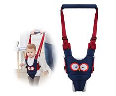 Girello Bambino Primi Passi, Bretelle di Sicurezza per Bambini Protettiva,Portatile Detachable Camminare Assistente Cintura Protettiva Sostegno Camminare Aiutante 8-20 Mesi con Ginocchiere Bimbo