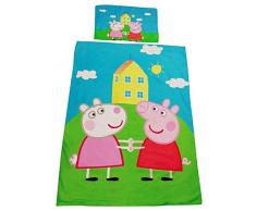 Tessili per la casa dei bambini, set di biancheria da letto con Peppa Wutz e Luzie Locke, realizzati in 100% cotone, OEKO-TEX