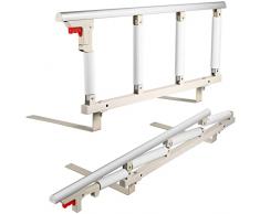 Sbarra per Letto Anziani,Aomdom Portatile Sponda Letto Anziani Pieghevole Barriera Letto Barriera di Sicurezza Griglia per Letto per Bambini Adulti E Anziani 97*40cm
