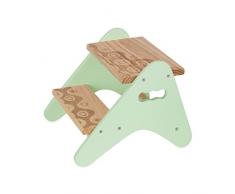 B. spaces - Peek-A-Boost - Robusto sgabello in legno per bambini - poggiapiedi con 2 gradini - sgabello per bambini color menta, per bagno, cucina, asilo nido - 2 anni+