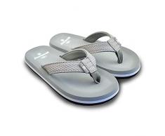 Brasileras Flop Spiaggia Flop Uomo Donna Bambini Pouf Pouf Suola Antiscivolo Surf Flop Confortevole Primavera Estate per Interni ed Esterni 31-46EU Grigio 33EU, grigio., 33 EU