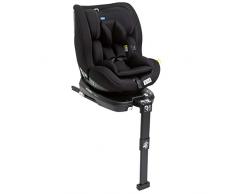 Chicco Seat3Fit i-Size Seggiolino Auto 0-25 kg (40-125 cm) ISOFIX Girevole a 360° e Reclinabile, Gruppo 0/1/2 Bambini 0-7 Anni con Cuscino Riduttore, Poggiatesta Regolabile, Protezioni Laterali, Nero
