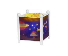 Trousselier ElmerLanterna Magica - Lampada da notte per bambini, spazio bianco, 12 V