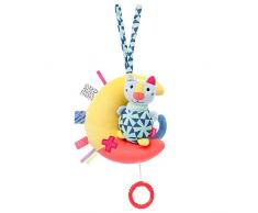 Fehn 055115 - Carillon a forma di gatto sulla luna COLOR Friends, con carillon a caricamento con melodiaGuter Mond, per lettino, passeggino, ovetto, per neonati e bambini a partire da 0 mesi
