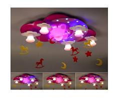 Buona lampadario Lampada Camera Per Bambini Ragazza Creativa Principessa Teddy Bear Portato Soffitto Lampada Camera Da Letto Del Bambino Del Fumetto