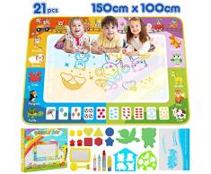 lenbest Tappeto Magico Bambini - 150×100cm Doodle Tappeto Magico - Tappeto Gioco Bambini - Giochi Educativi Interattivi - Tappeto Colori Acqua - Giocattoli Giochi Bambini 1 2 3 4 5 6 Anni Idee Regalo