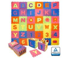 CCLIFE Tappeto Puzzle Bambini Tappetini Puzzle Tappeto Gioco per Bambini tappetone morbidone Schiuma Eva 18/36 Pezzi