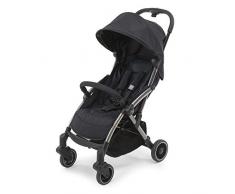 Chicco Cheerio Passeggino Leggero e Compatto da 0 mesi a 15kg (portata max 18kg), Passeggino Pieghevole, Posizione Nanna, Chiusura Automatica in 1 Gesto, Capotte Parasole e Parapioggia, Nero