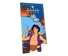 Disney Aladdin Genio WD20235 Telo Mare, Asciugamano, Cotone, Bambino, 140 Centimetri
