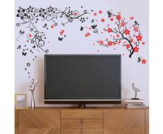 Wallflexi Adesivi murali Fiore bocciolo murale Decalcomanie Arte Soggiorno Scuola Materna Ristorante Hotel Cafe Ufficio Decorazioni per la casa Decorazione, Multicolore