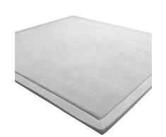 LEHOUR Tappeto di Velluto Corallo Ispessimento per Bambini Coperta strisciante Tappeto Morbido per Bambini Tatami Tappetino Antiscivolo per Bambini (Grigio, 150 * 200CM)
