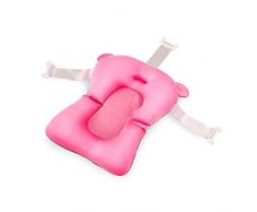 wuuhoo® I Cuscino da Bagno Mollie I Cuscino ergonomico e Morbido per Il Bagno del Bambino I Pieghevole e Antiscivolo da 0 a 12 Mesi I Cuscino per Sedile per Neonati e Bambini Rosa
