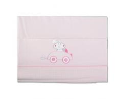 pekitas Bebe Set di lenzuola strette 3 pezzi per Miniculle 50 x 80 cm 100% cotone prodotto in Spagna Rosa
