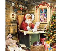 'Babbo Natale Scrivania bello liste bambini gatto albero 13 " X 13 33 cm x 33 cm 20 X 3 strato tovaglioli di carta