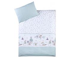 Julius Zöllner, Biancheria per lettino, motivo: Happy Animals, Verde (mint), 100 x 135 + 40 x 60 cm