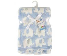 First Steps - Morbida copertina in pile per neonati 75 x 100 cm, con bavaglino in omaggio