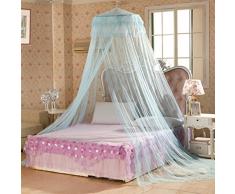 good01 rotonda poliestere letto a baldacchino rete principessa zanzariera, Blue, medium