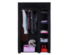 Songmics Armadio Cabina Guardaroba Appendiabiti In Acciaio Tessuto 175 x 110 x 45cm LSF007