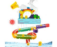 Giochi Bagnetto Neonato, Aolkee Illuminare i giocattoli da bagno, scivolo del giocattolo da bagno, giocattoli della doccia della cascata dei bambini, per 3,4,5 + anno ragazzi ragazze