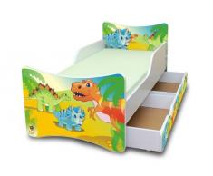 Best For Kids Letto per Bambini 90x200 con Due cassetti 25 Disegni + Gratis