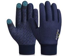 Guanti Invernali per Bambini Termici - Touch Screen Antivento Guanti Sportivi per Ragazzi o Ragazze Anti-Scivolo Guanti da ciclismo Impermeabili per Corsa Bicicletta Sci 4-6 Anni