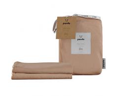 Panda Kids 100% Bamboo Lenzuolo con angoli (confezione da 2) (rosa vintage, lettino: 140 x 70 x 15 cm)