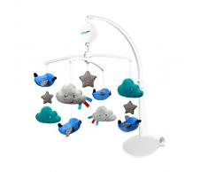 Culla Mobile per Ragazzi Ragazze con Lettino Musica Mobile Proiettore Animali Aerei Nuvole (Aerei e Nuvole Culla Mobile)