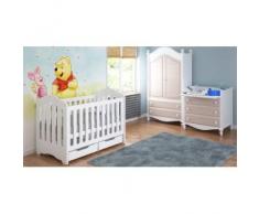 Lettini per bambini Home - Lettino per neonati 120x60x95 - Candy - Bianco, No, 12 cm Termoelastico Visco Foam