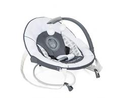 Hauck Sdraietta Neonato Leisure - Dalla Nascita a 9kg con Funzione Dondolo - Sdraietta Neonati con Schienale Regolabile, Cintura, Arco Giochi e Riduttore - Trasportabile e Antiribaltamento - Bianco