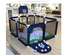 Box per bambini, piscina interna per bambini a sfera sulloceano, tappetino per gattonare per bambini piccoli, recinto di sicurezza per bambini, recinto di protezione per bambini, 120X120X62CM-blu