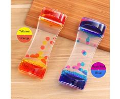 Bestonzon 2PCS Bubble Liquid timer - doppi colori ad olio clessidra Liquid Motion timer display con grazioso vita scrivania decorazione regalo di compleanno di giocattoli per bambini