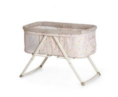 Hauck Dreamer Lettino Cosleeping, Culla, Lettino da Viaggio, Aggiuntivo, con Materasso e Tasca Giocattoli, Funzione Dondolo, Pieghevole, Multi Dots Sand (Beige)