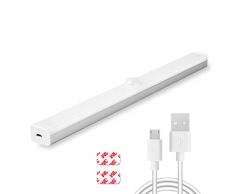 yummici Luce Notturna Con Sensore - Luce Armadio Con Sensore (Batteria non chiusaDi Movimento Con Striscia Magnetica Adesiva Con 3 Modalità Per Camera Da Letto, Scale, Corridoio, Guardaroba Etc