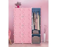 Zzg-2 Armadio per Bambini, Armadietto per la Chiusura del calzino di Abbigliamento in plastica a Combinazione Multipla, 75-147 cm (Colore : B-111 * 47 * 147CM)