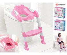 Formazione vasino bambino - scaletta vasca da bagno con scaletta, Teddie - Rosa