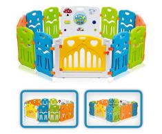 Baby Vivo Box per Bambini Grande Sicurezza Barriera Pieghevole Cancelletto Recinto con Porta Plastica Estensibile - COLORS XL