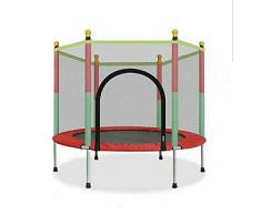 Trampolino da Giardino Jumper Set Salto Inclusi Tappeto Elastico Rete di Sicurezza Pali Imbottiti e Rivestimento dei Bordi Unisex,Red