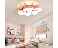 Plafoniera a LED Bambini Lampada a Sospensione Moderno Nuvole Arcobaleno Design Camera da letto Lampadario Dimmerabile Con Telecomando Soggiorno Lampada da Soffitto Tavolo da Pranzo Lampada