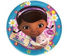 8 piatti grandi in cartoncino 23 cm Dottoressa Peluche Doc Mc Stuffins