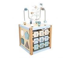 Bieco cubo multiattivita Legno Montessori | Giochi Legno Bambini 1 Anno Giochi Bambini 1 Anno Montessori | Giochi Montessori 1 Anno cubi Bambini 1 Anno cubo Montessori Bambino Bambina Gioco tavola