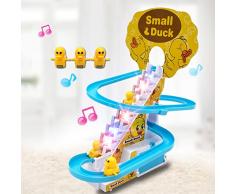 Giocattolo Delle Montagne Russe Anatra, Giocattolo Elettrico Delle Scale Arrampicata Anatra Con Luci Lampeggianti A LED Musica, Scalatori Giochi Scivolo Little Duck Track Slide Toys, Senza Batteria