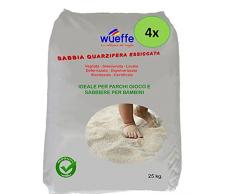 WUEFFE Sabbia Gioco Bimbi certificata A.C.S. - 4 Sacchi da kg. 25 - sabbiera Bambini