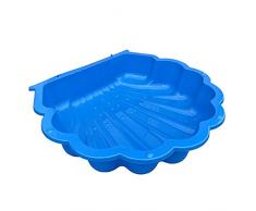 TikTakToo - Conchiglia per sabbia e acqua, sabbiera senza copertura (1 pezzo), blu