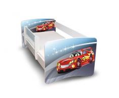 Best For Kids - Lettino per bambini, 90 x 180 cm, con protezione anti-caduta, design 44