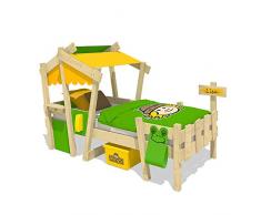WICKEY Letto per bambini CrAzY Candy Letto da gioco 90x200cm con rete a doghe, giallo-verde-mela