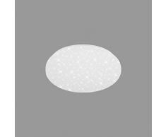 Briloner Leuchten - Lampada da soffitto a LED, lampada da soffitto con decorazione a stelle, lampada per la cameretta dei bambini, 12 Watt, 1.200 Lumen, 4.000 Kelvin, bianco, Ø 27,8 cm, 3479-116