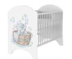 Hogartrend - Splendida culla / lettino con i personaggi di Disney: Mickey Mouse, Bambi, Winnie de Pooh