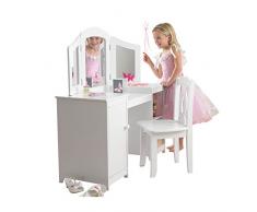 Kidkraft 13018 Deluxe - Consolle e Sedia, in Legno, con Specchio e Cassetto, per la Cameretta