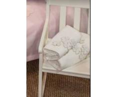 maryplaid Trapuntino in Pile Carrozzina 66x86 Quadrifoglio Bianco con frappa